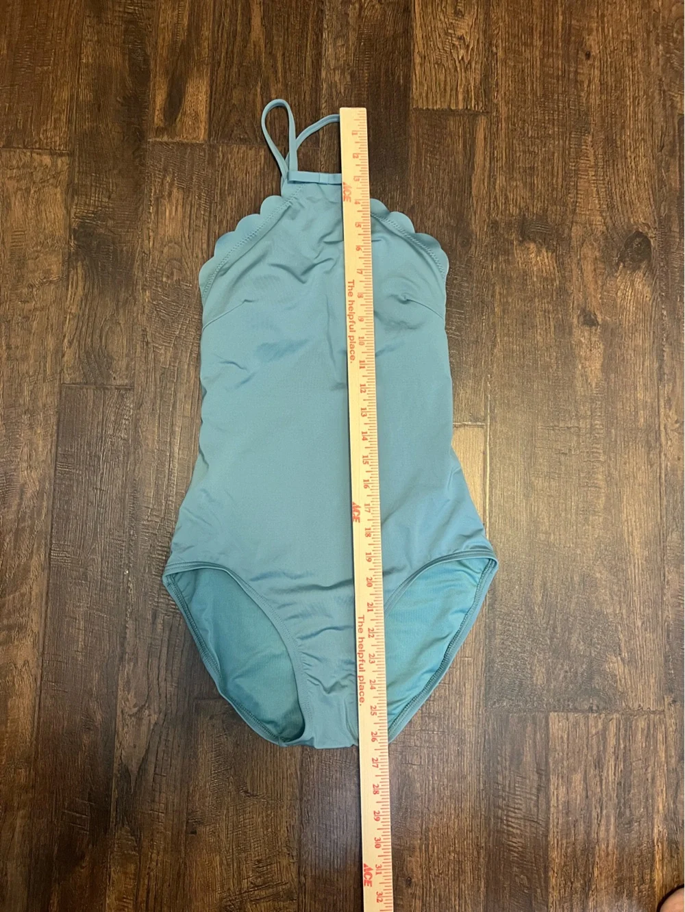 Kate Spade NY Blue Scalloped High Neck One Piece Swimsuit Women’s Small